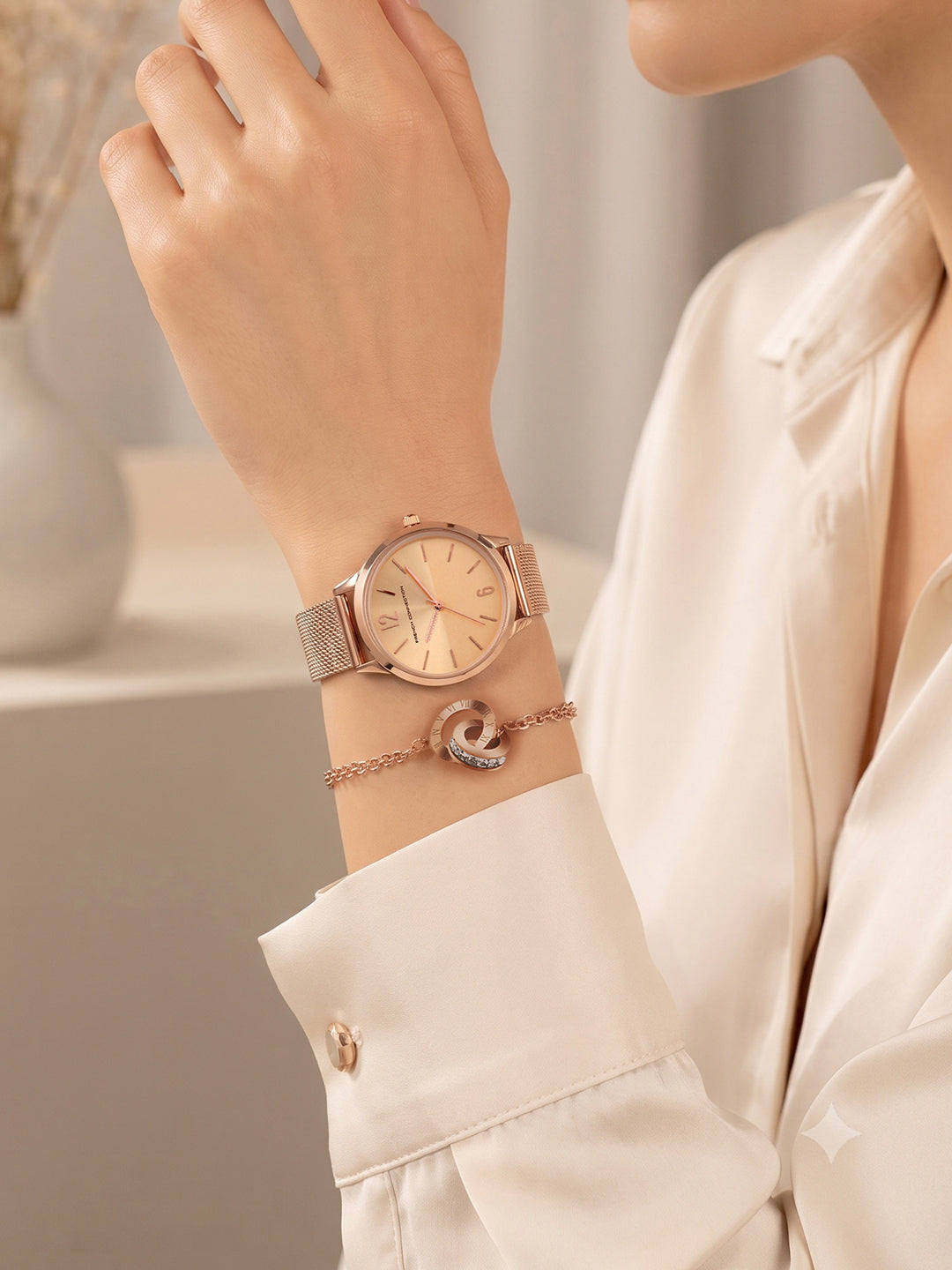 French Connection Women Analog Watch Gift Set with Stylish Dial and Premium Strap-FCGS08-B