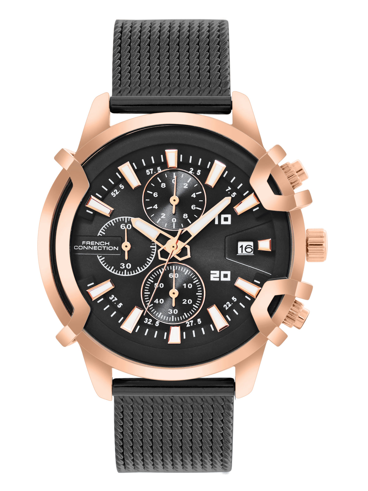 French Connection Black Dial  Chronograph Watch for Men's - FCH003BM