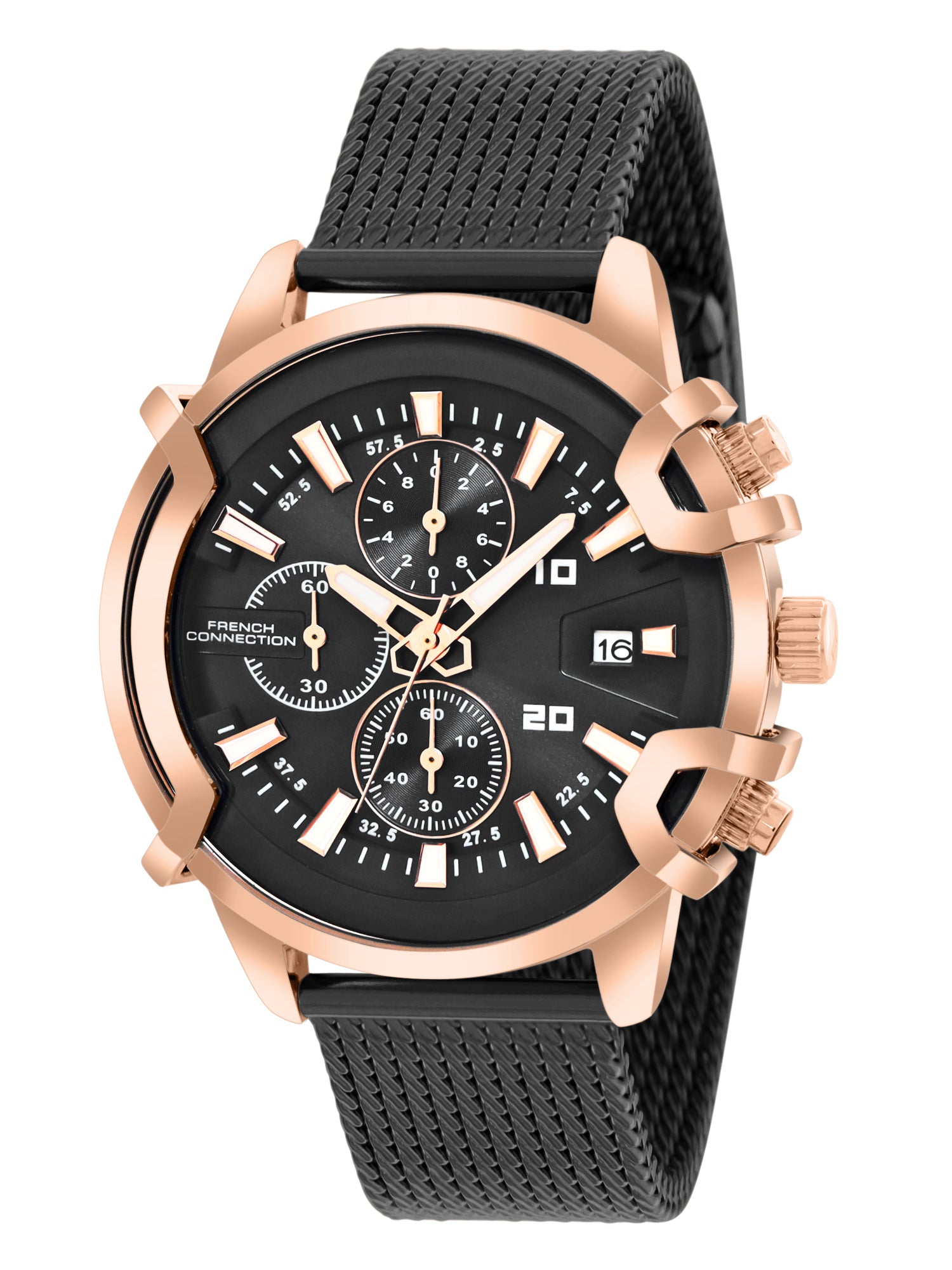 French Connection Black Dial  Chronograph Watch for Men's - FCH003BM