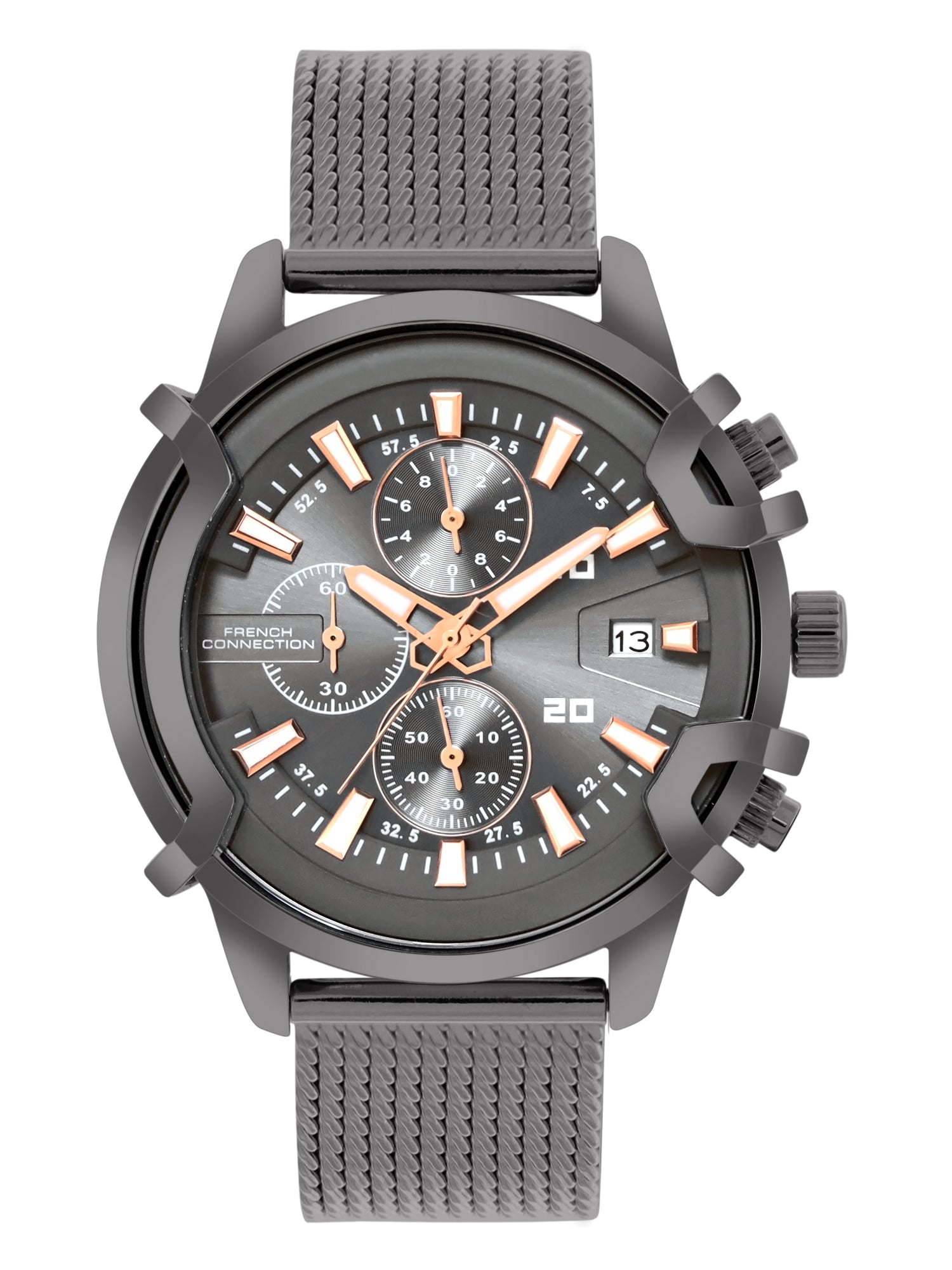 French Connection Grey Dial  Chronograph Watch for Men's - FCH003GNM