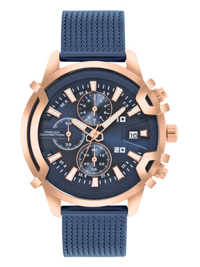 French Connection Blue Dial  Chronograph Watch for Men's - FCH003UM