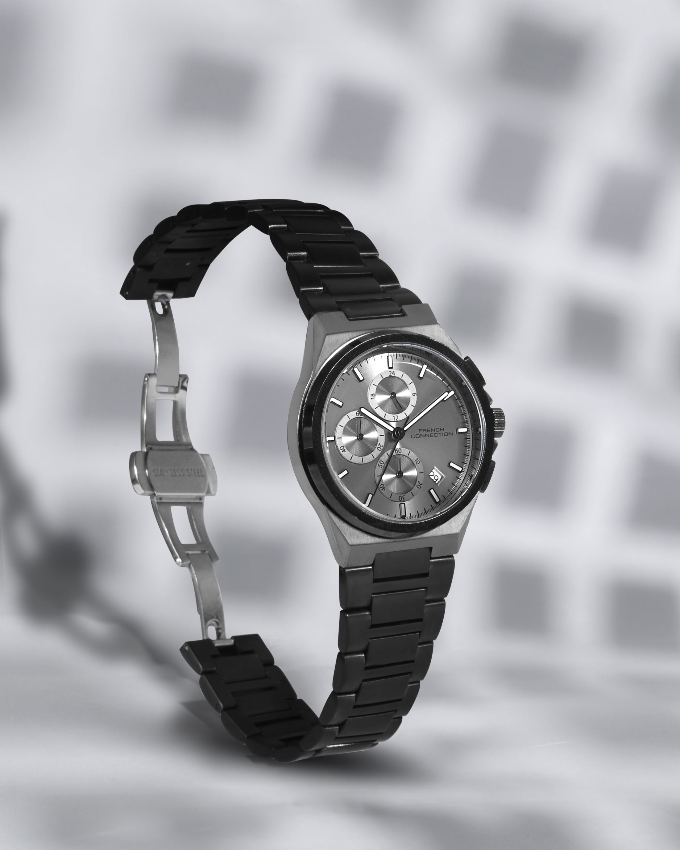 French connection Grey Round Dial Mens Mult Function Watch FCH02GNM Analog Watch - For Men FCH02GNM