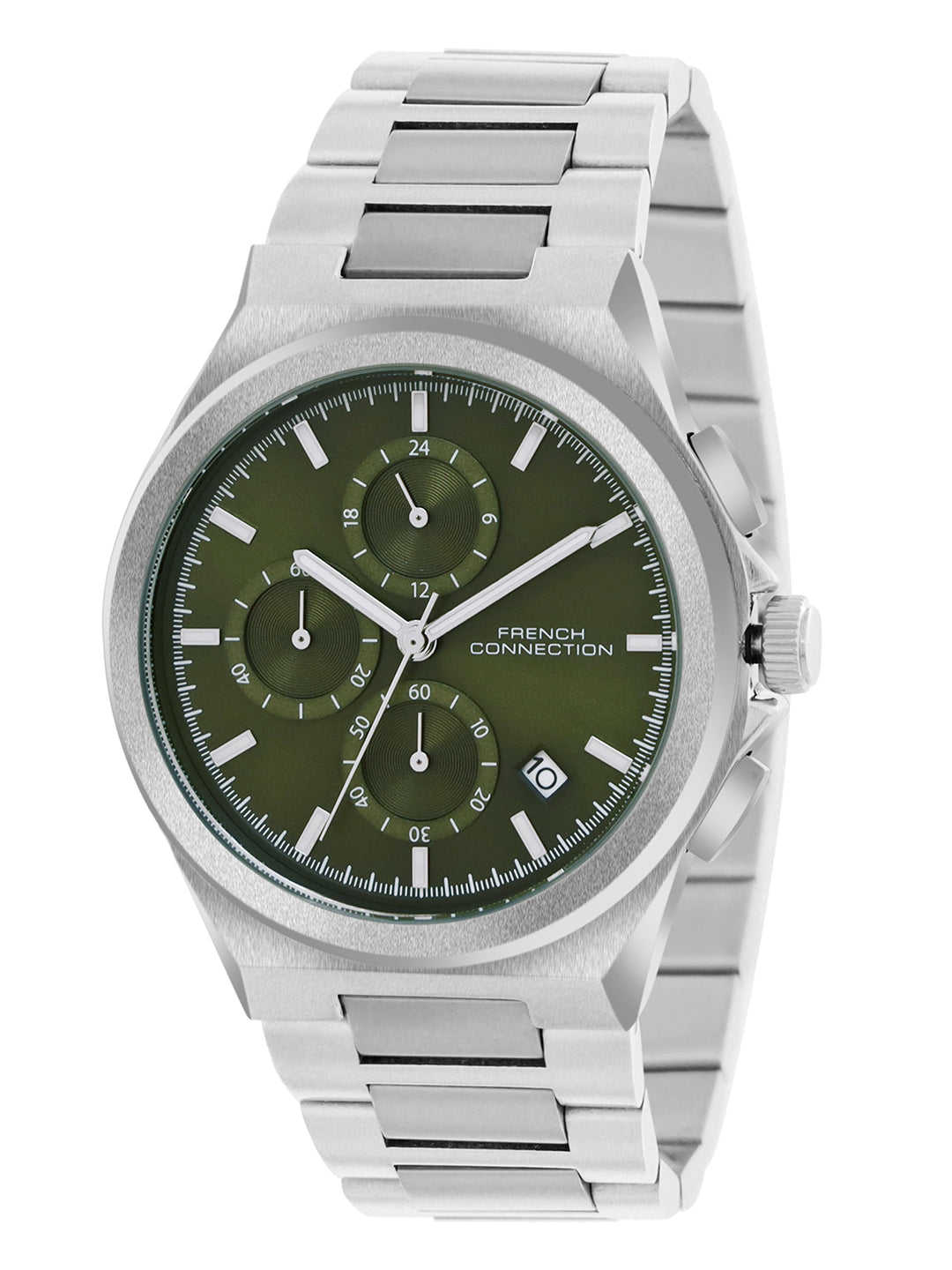 French connection Olive Round Dial Mens Mult Function Watch FCH02SM
