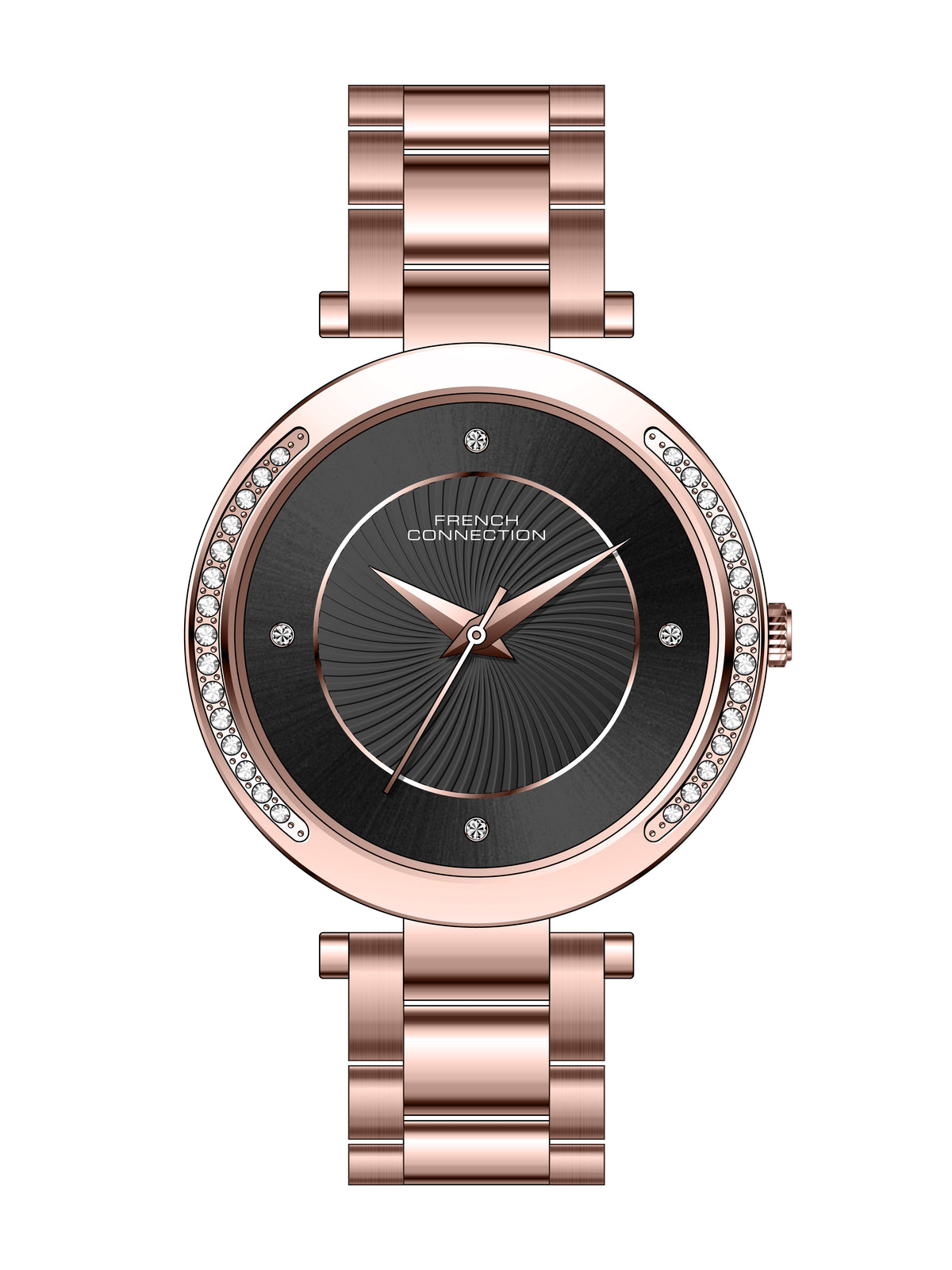 French Connection Analogue Black Dial Men's Watch -FCH07RGM