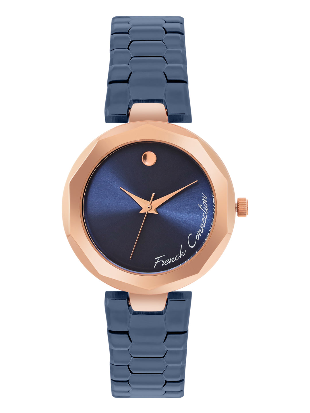 French connection Women Dial & Stainless Steel Bracelet Style Straps Analogue Watch FCH08UM