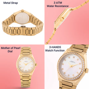 French Connection Analogue White Mop Dial Women's Watch -FCH10GM