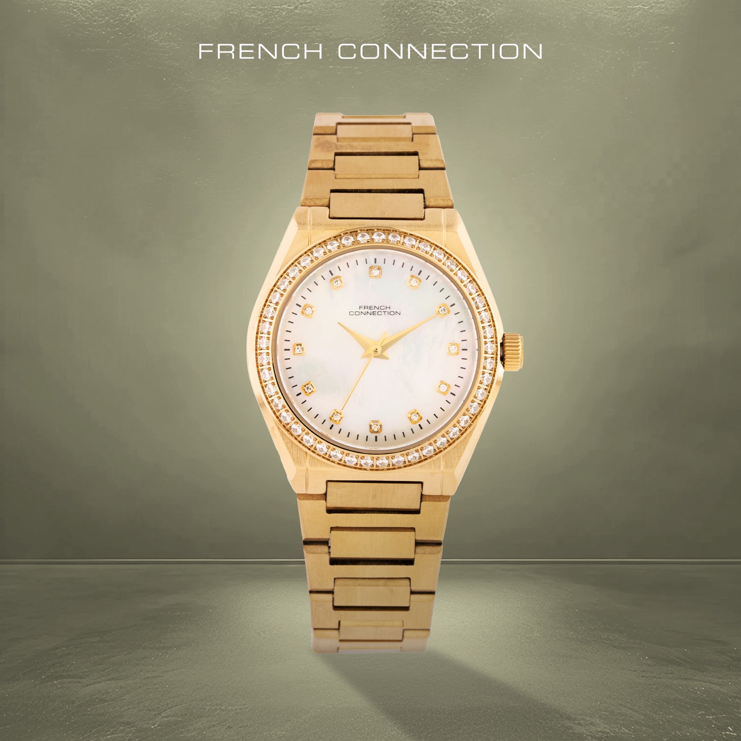 French Connection Analogue White Mop Dial Women's Watch -FCH10GM