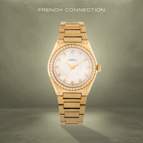 French Connection Analogue White Mop Dial Women's Watch -FCH10GM