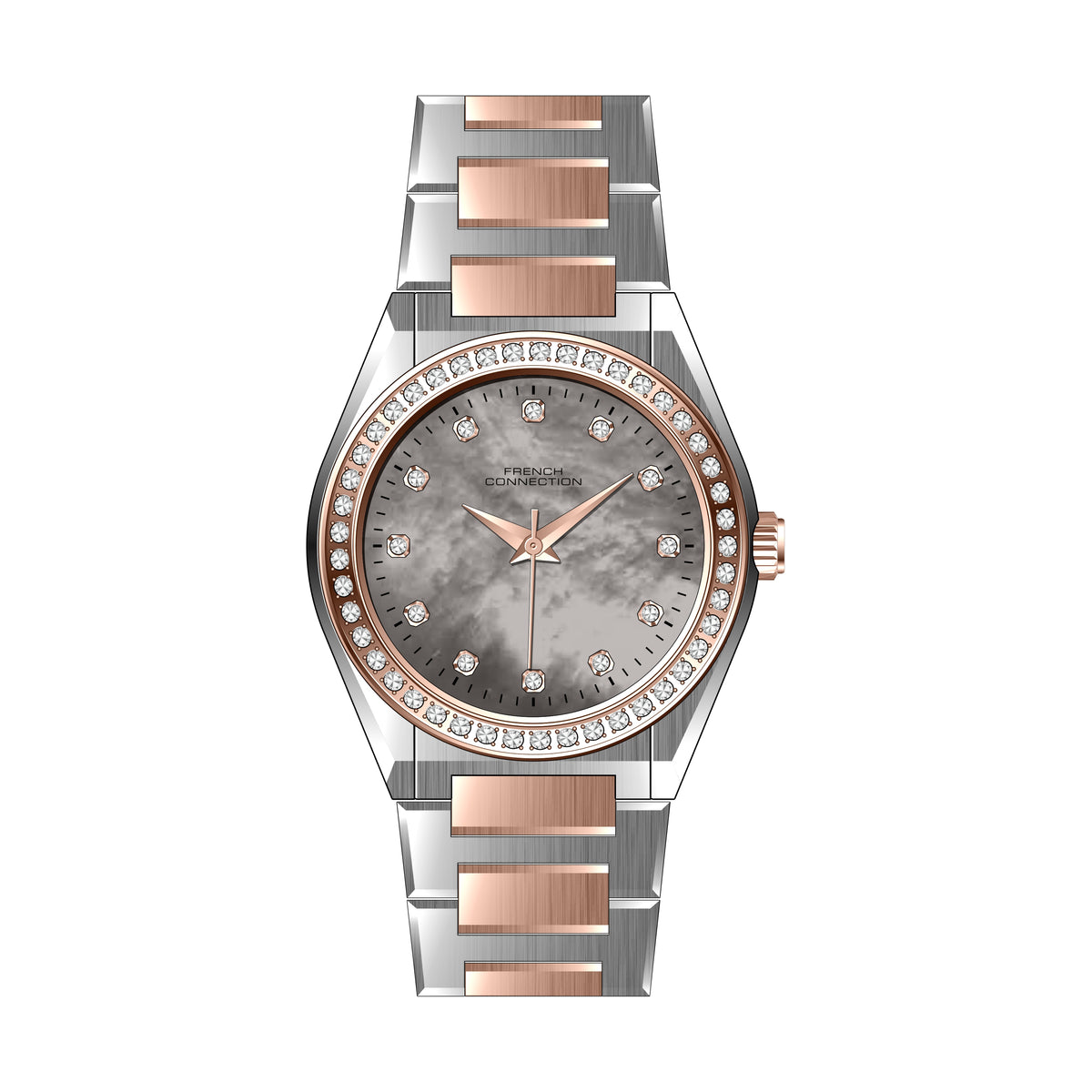 French Connection Analogue Grey Mop Dial Men's Watch -FCH10RGM
