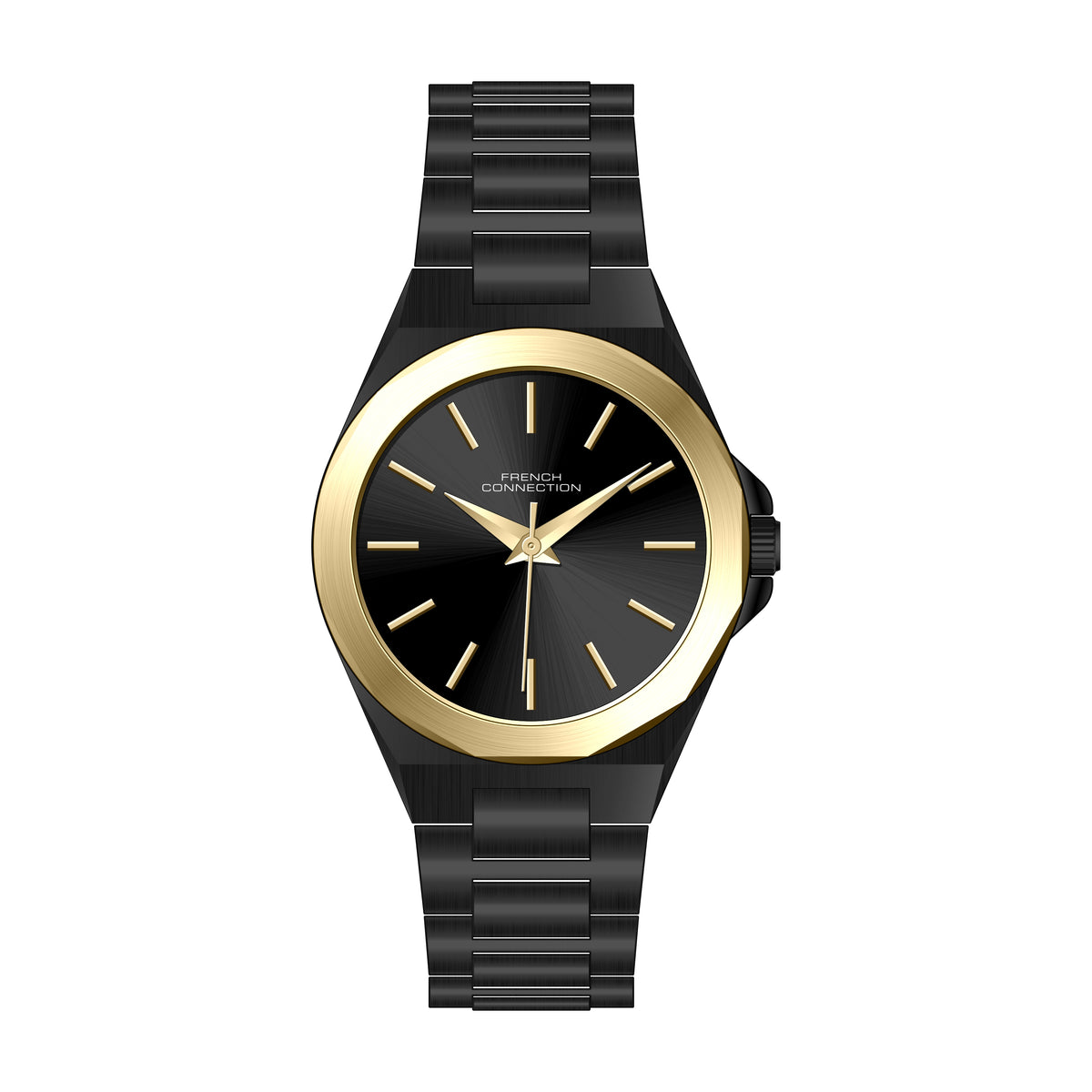 French Connection Analogue Black Dial Men's Watch -FCH11BM