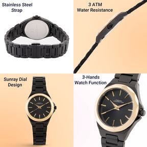 French Connection Analogue Black Dial Women's Watch -FCH11BM