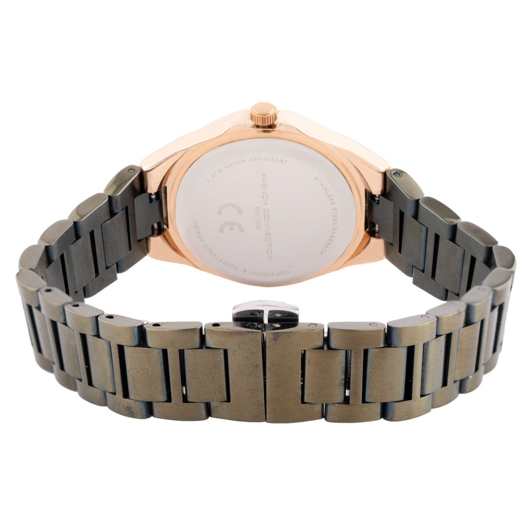 French Connection Women's Alloy Dial & Stainless Steel Bracelet Strap Analogue Watch FCH11OM