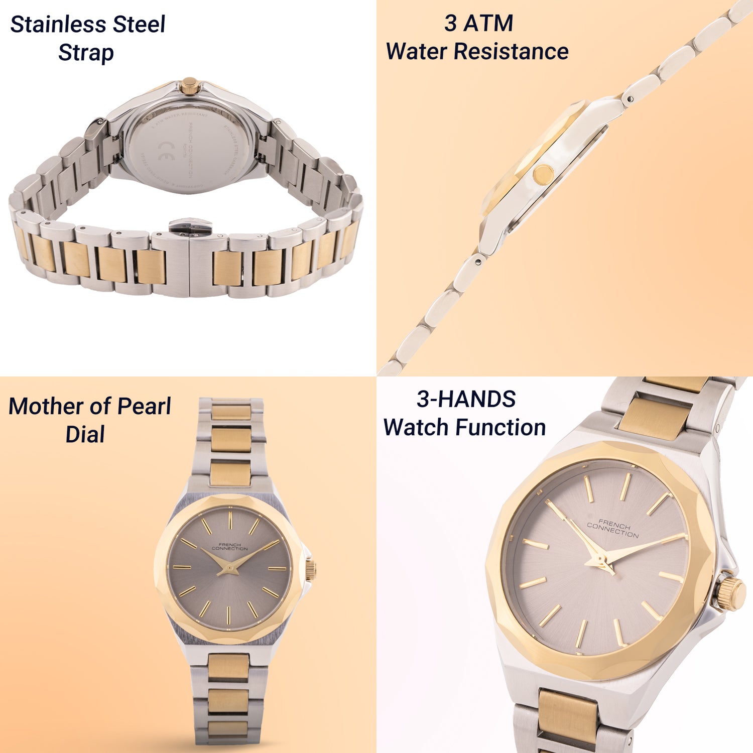 French Connection Analogue Grey7C Dial Women's Watch -FCH11TM