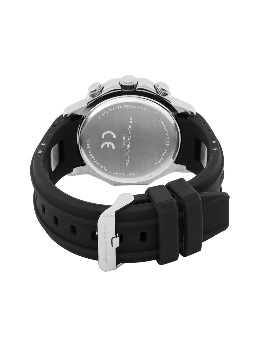 French Connection Black Dial  Multifunction Watch for Men's - FCH15BL