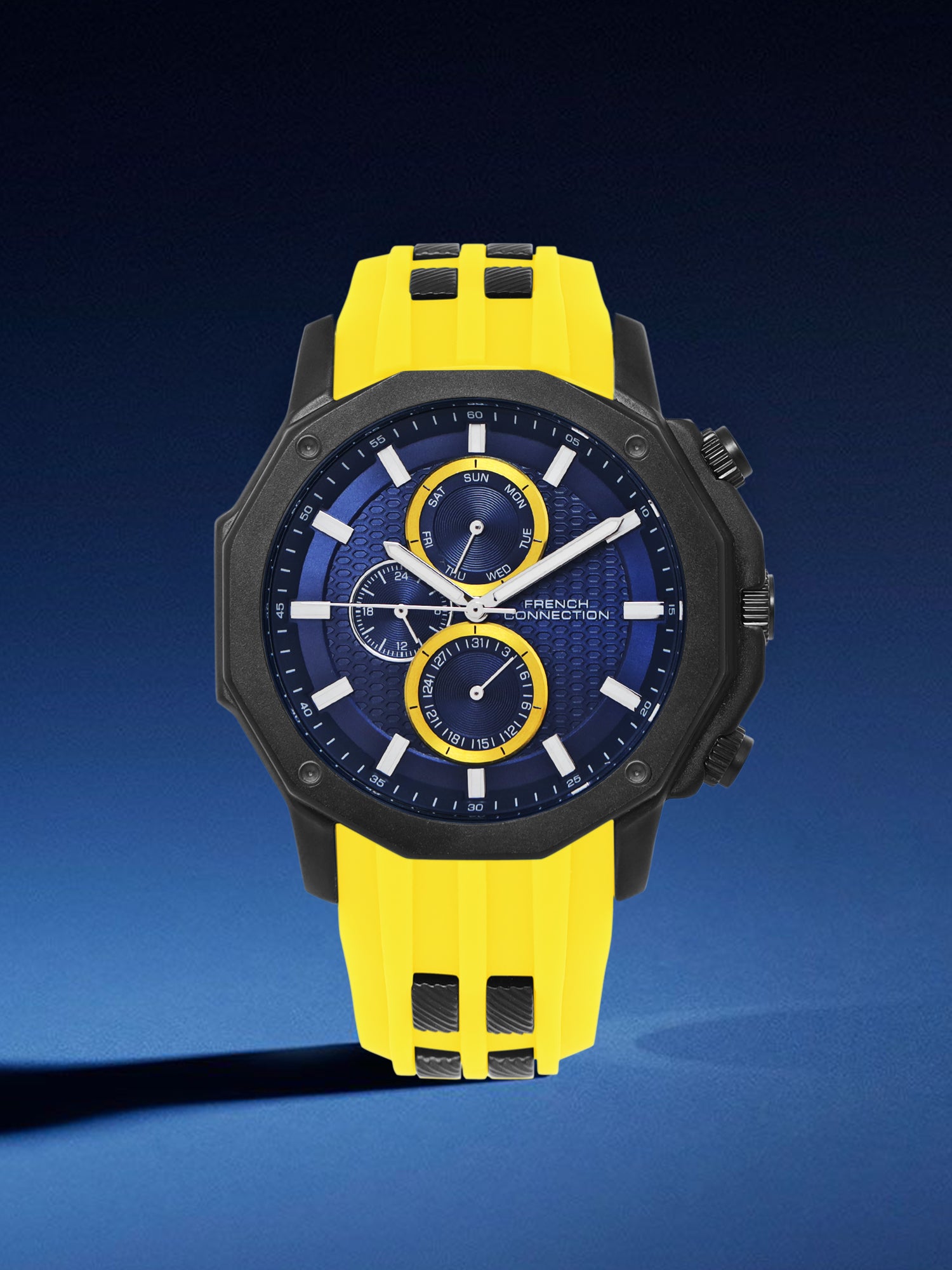 French Connection Blue Dial  Multifunction Watch for Men's - FCH15YL