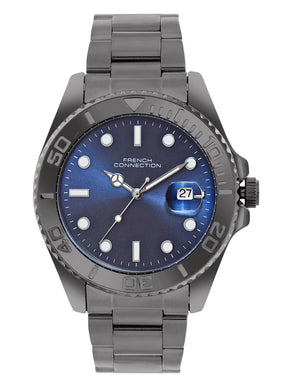French Connection Blue Dial  Dated Watch for Men's - FCH17GNM