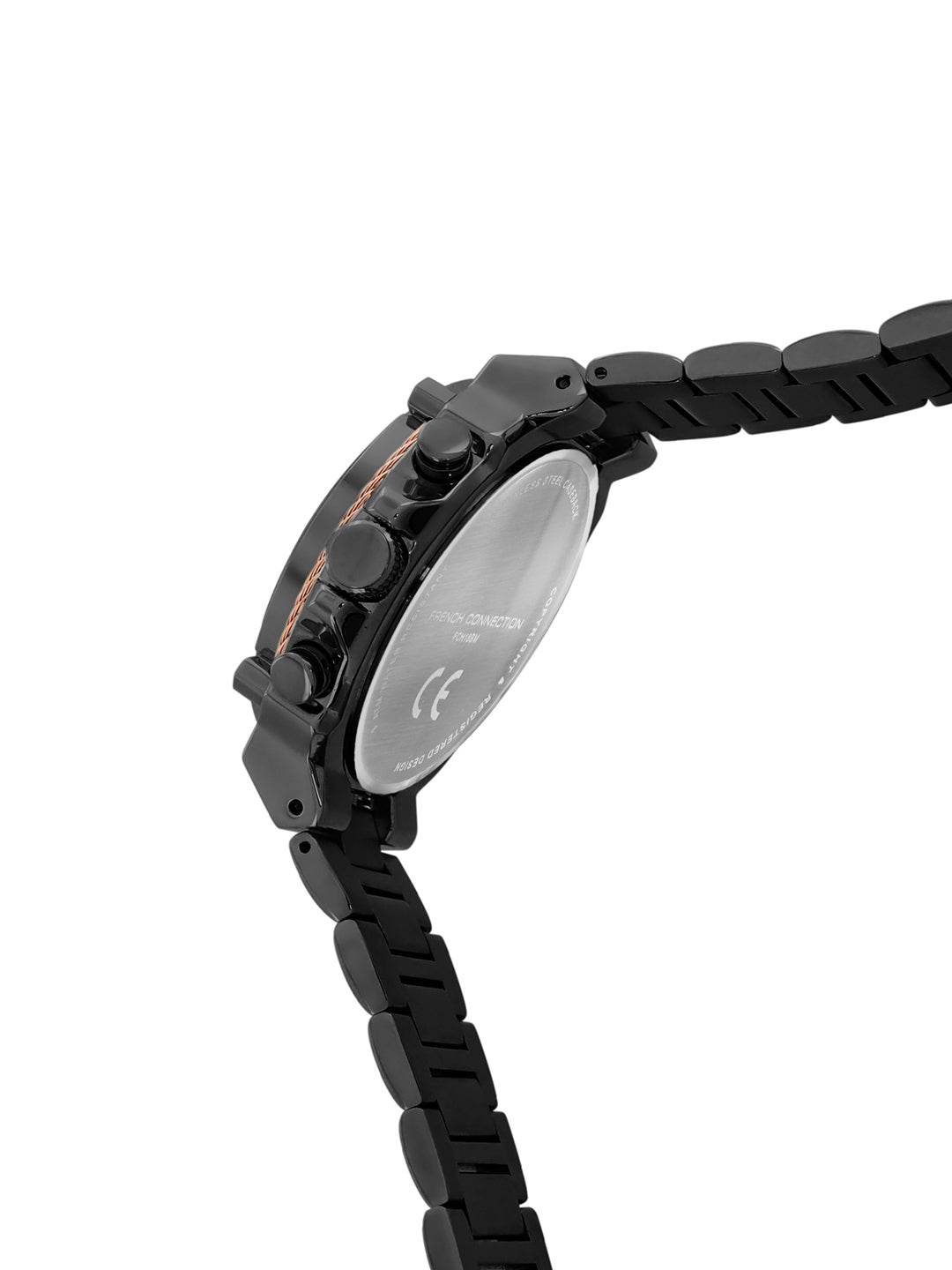 French Connection Black Dial  Multifunction Watch for Men's - FCH18BM