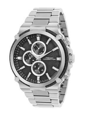 French Connection Black Dial  Multifunction Watch for Men's - FCH18BSM