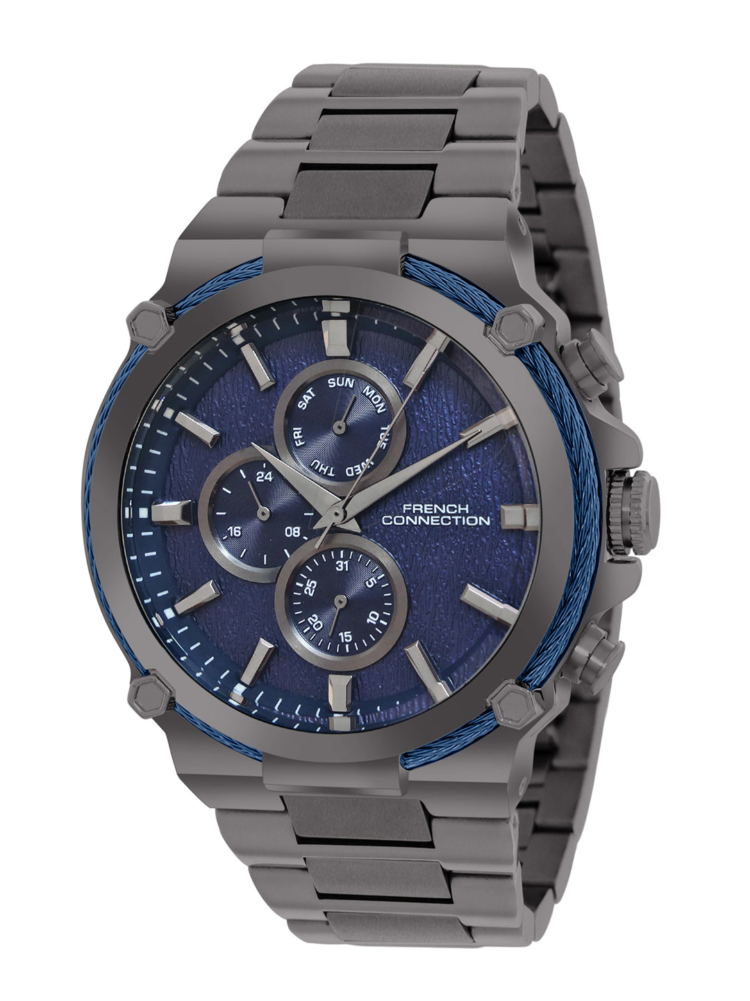 French Connection Blue Dial  Multifunction Watch for Men's - FCH18GNM