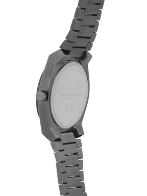 French Connection Textured Blue Round Dial With Stainless Steel Strap Watch - For Mens FCH22GNM