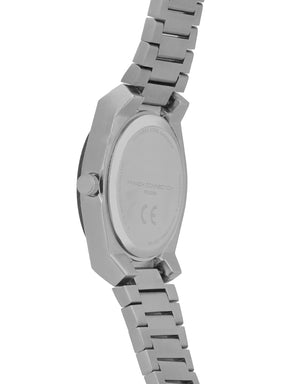 French Connection Textured Grey Round Dial With Stainless Steel Strap Watch - For Mens FCH22SM