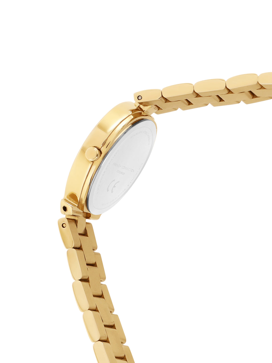 French Connection Sunray Green Round Dial With  Gold Stainless Steel  Strap Watch - For Womens FCH24NGM