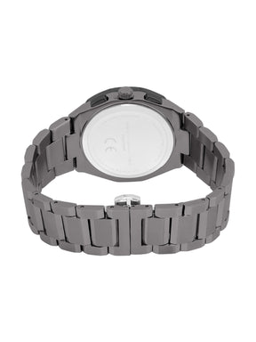 French Connection Textured Blue Round Dial With Stainless Steel Multifunction Watch - For Mens FCH27GNM