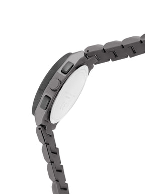 French Connection Textured Blue Round Dial With Stainless Steel Multifunction Watch - For Mens FCH27GNM