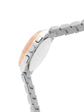 French Connection Textured Grey Round Dial With Stainless Steel  Multifunction Watch - For Mens FCH27SM