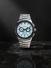 French Connection Textured Blue Round Dial With Stainless SteelbStrap Multifunction Watch - For Mens FCH27USM