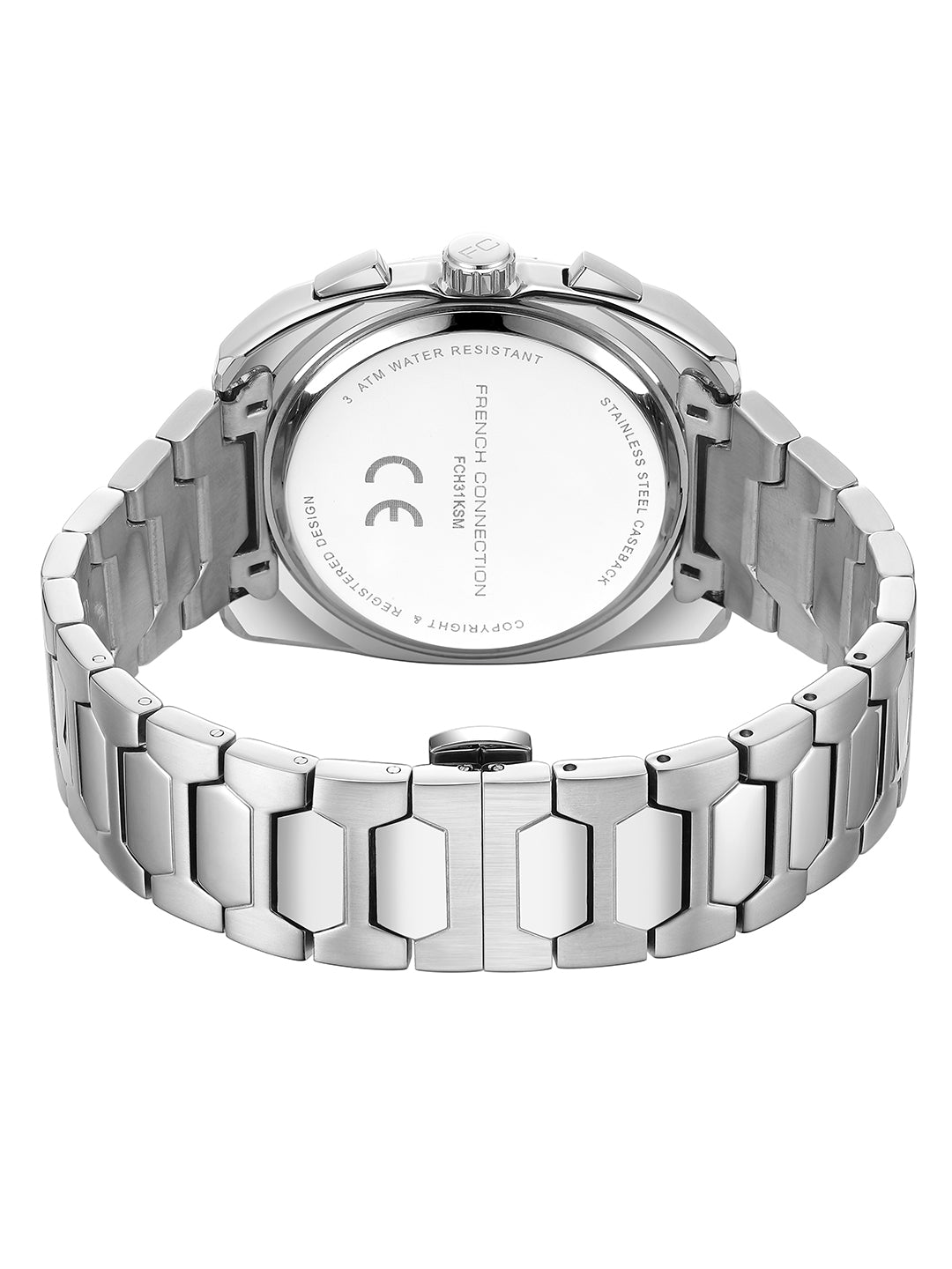 French Connection Vantorq | Quartz Chronograph | Brown Dial | Stainless Steel Strap | Watch for Men - FCH31KSM