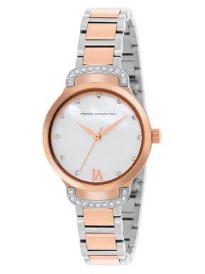 French Connection-Women Embellished Dial & Stainless Steel Style Analogue Watch FCH7RTM