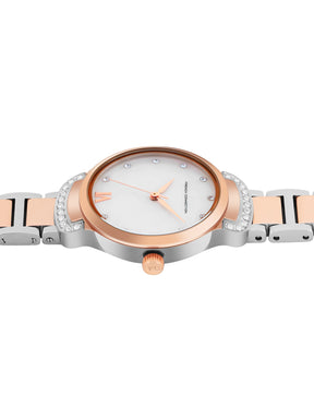 French Connection-Women Embellished Dial & Stainless Steel Style Analogue Watch FCH7RTM