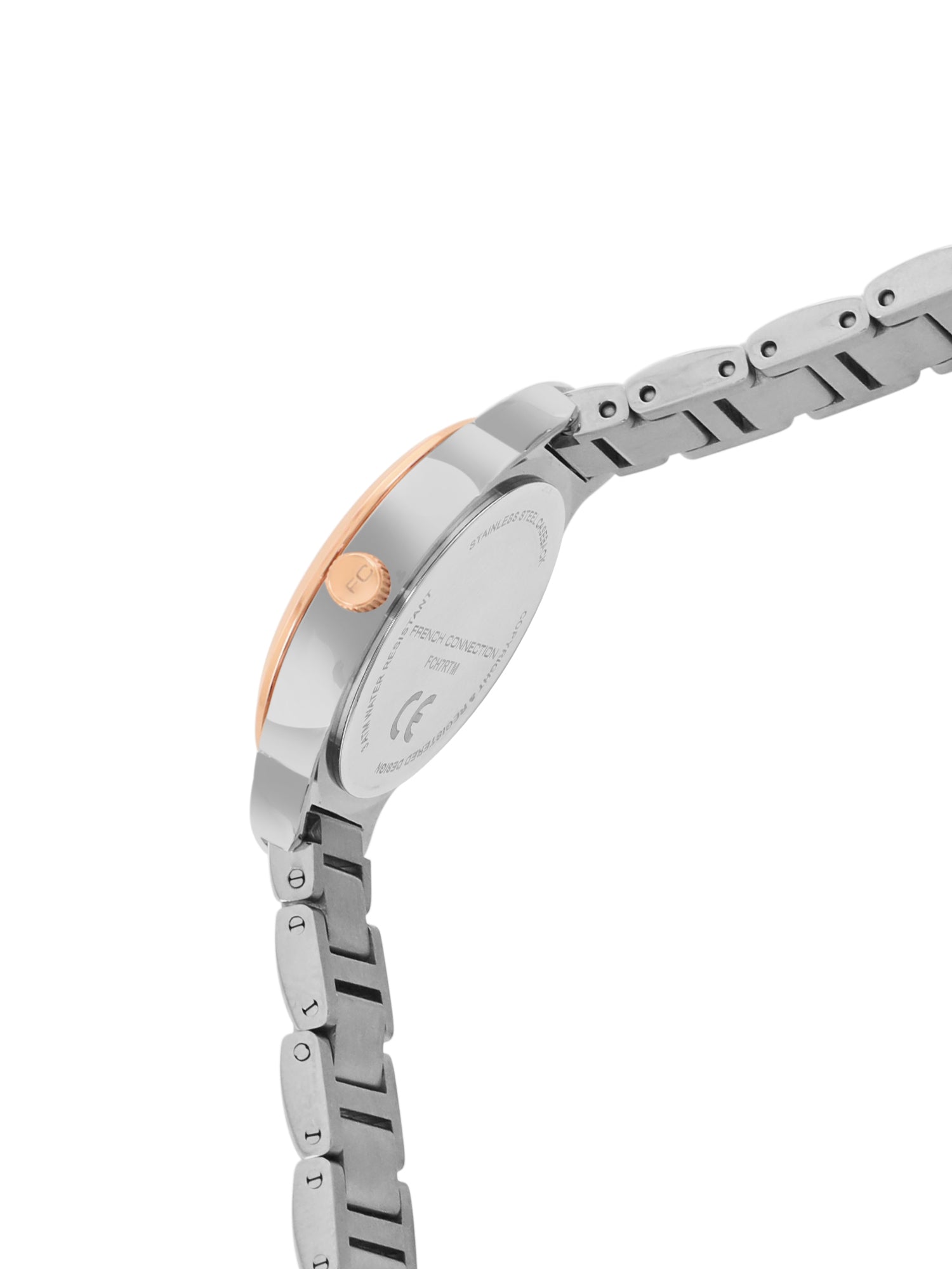 French Connection-Women Embellished Dial & Stainless Steel Style Analogue Watch FCH7RTM