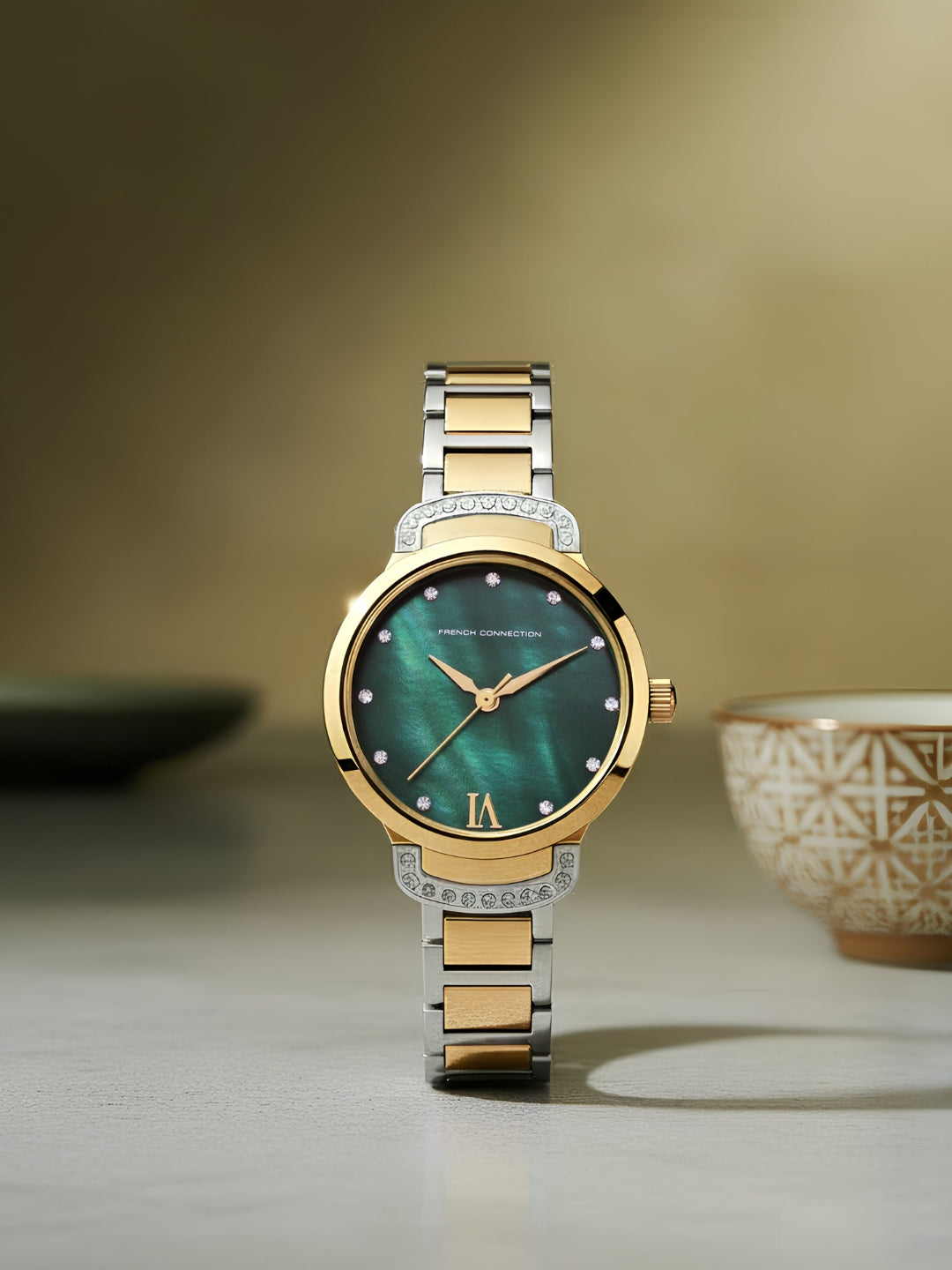 French Connection Green Dial  Analog Watch for Women's - FCH7TM