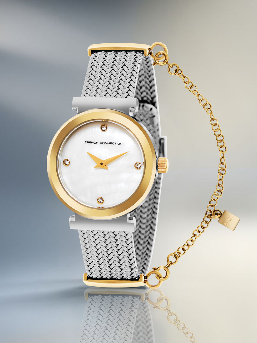 French Connection White Dial  Analog Watch for Women's - FCH8TM