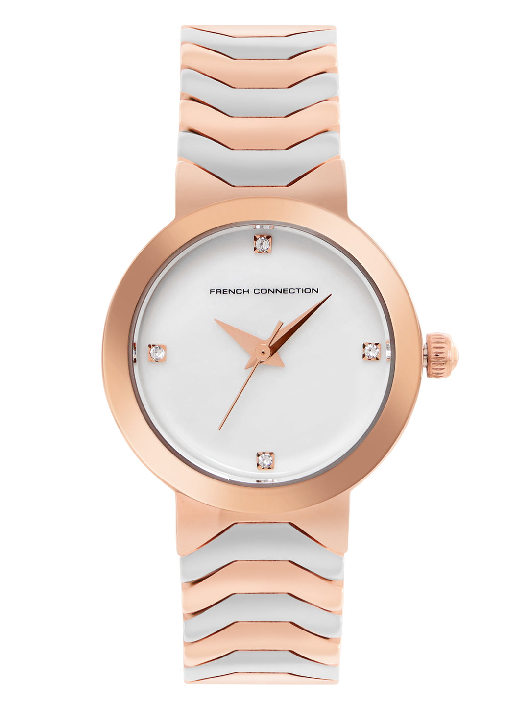 French Connection White Dial  Analog Watch for Women's - FCH9RTM