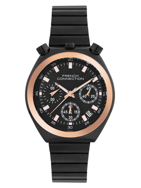 French Connection Black Dial  Chronograph Date Watch for Women's - FCM03BM