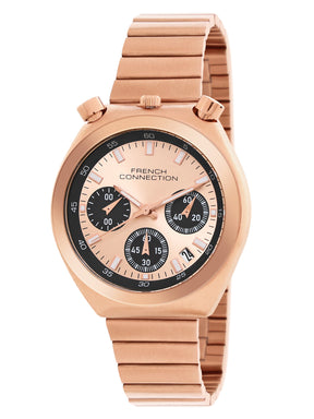 French Connection Rosegold Dial  Chronograph Date Watch for Women's - FCM03RGM