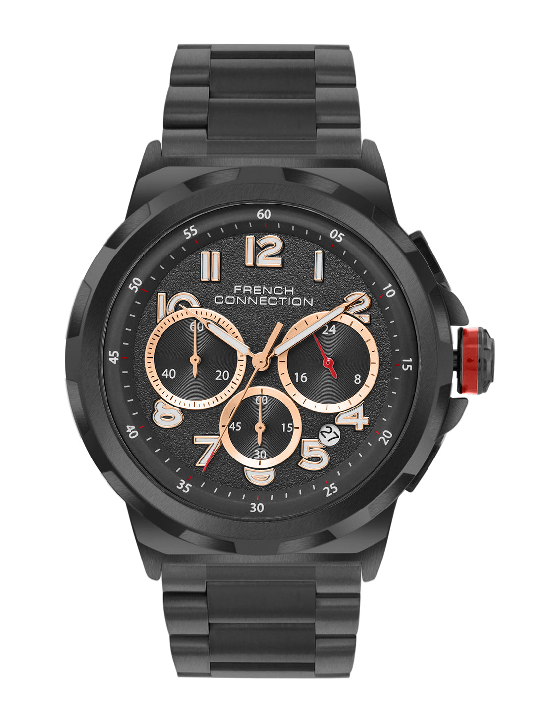 French Connection Black Dial  Chronograph Date Watch for Men's - FCM04BM