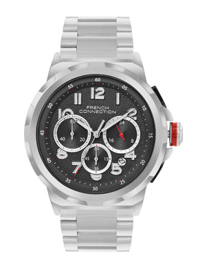 French Connection Black Dial  Chronograph Date Watch for Men's - FCM04BSM