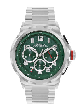 French Connection Green Dial  Chronograph Date Watch for Men's - FCM04NSM