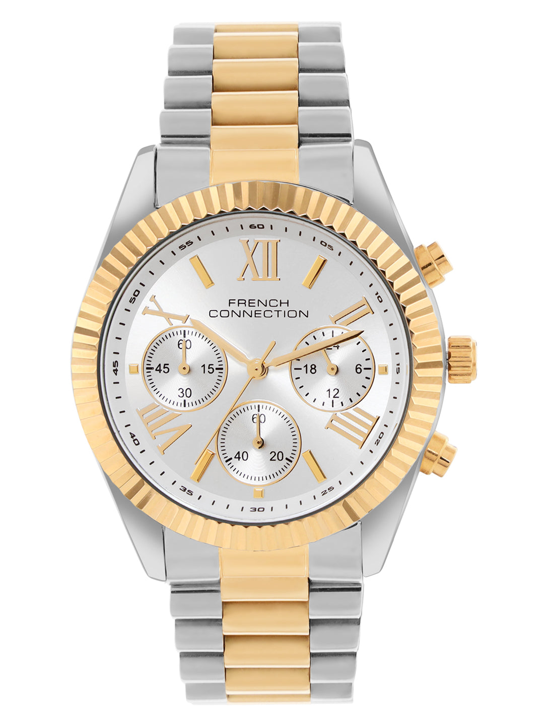 French Connection Silver Dial  Chronograph Watch for Women's - FCM06STM