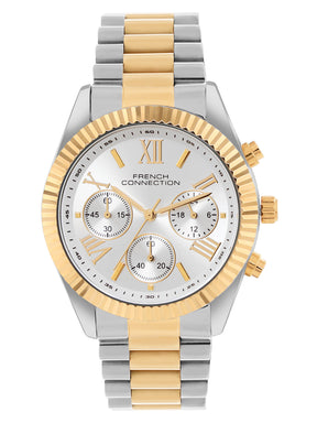 French Connection Silver Dial  Chronograph Watch for Women's - FCM06STM