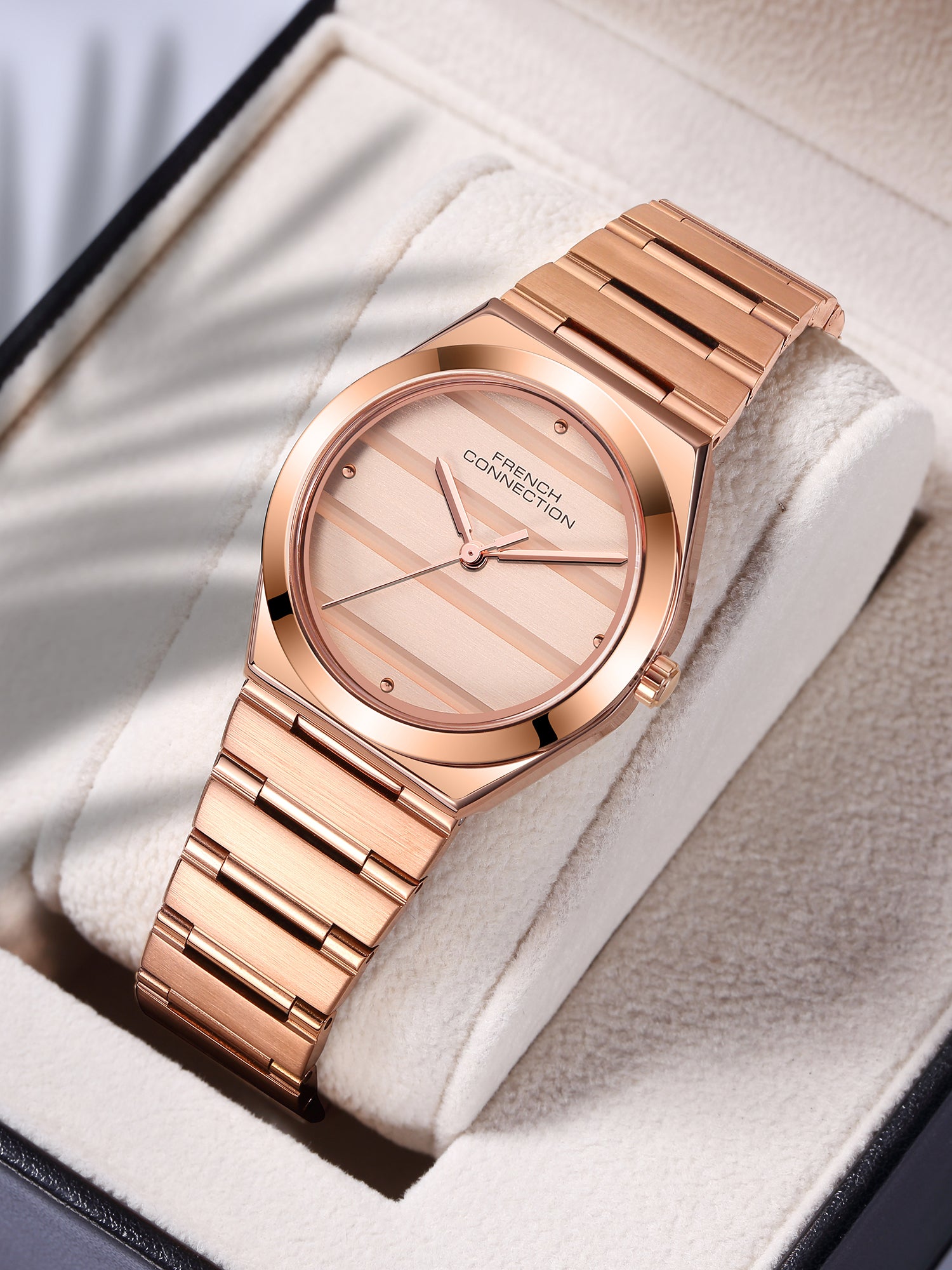 French Connection Aweline | Analog | Rose Gold  Dial | Rose Gold Stainless Steel Strap | Watch for Women - FCM09RGM