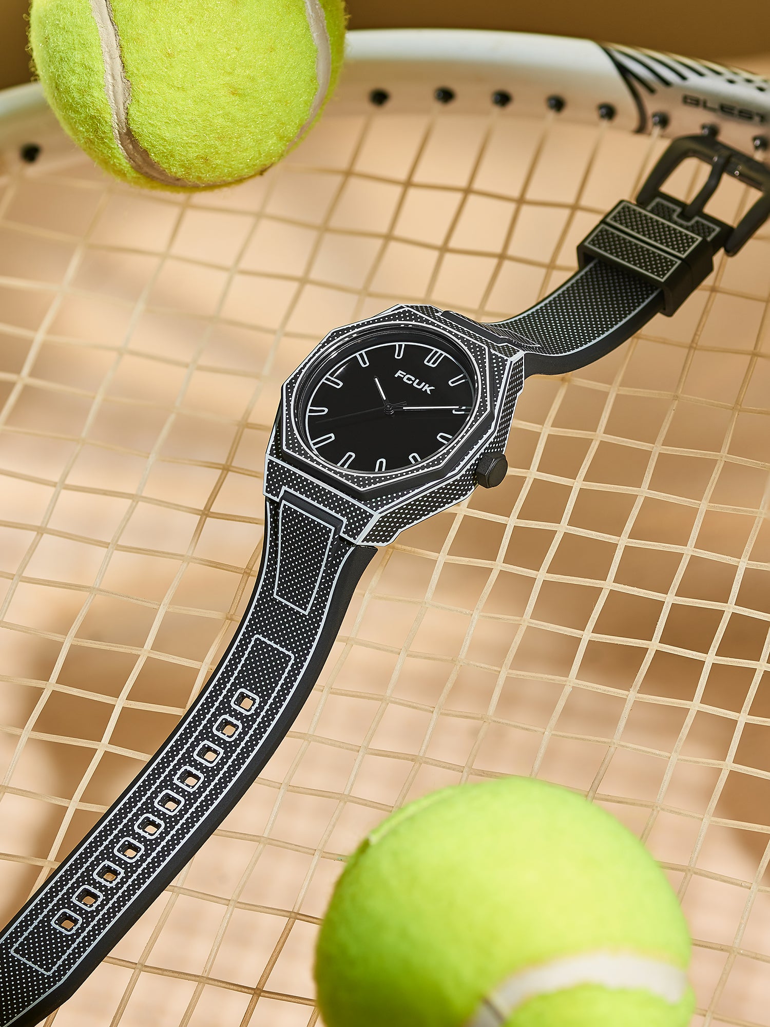 FCUK Escarp Quartz| Analog Display | Black Dial | Black Silicone Strap | Watch for men - FCMX09B