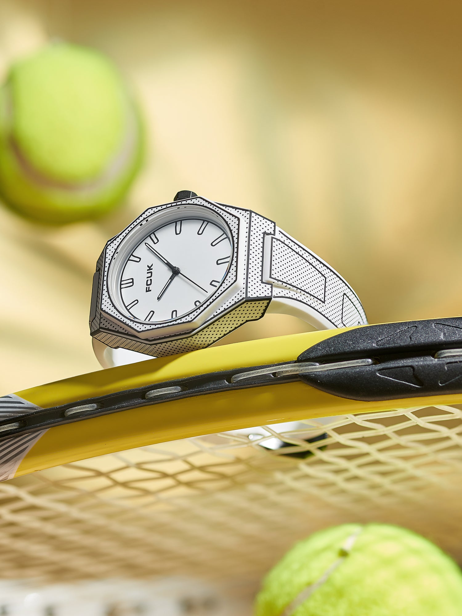 FCUK Escarp Quartz| Analog Display | White Dial | White Silicone Strap | Watch for men - FCMX09W