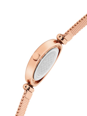 French Connection Sunray Purple Round Dial With Rose Stainless Steel  Strap Watch - For Womens FCMX1RGM