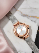 French Connection Sunray Silver Round Dial With Stainless Steel Strap Watch - For Womens FCMX1SM