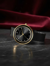 French Connection Sunray Black Round Dial With Black Stainless Steel Strap Watch - For Womens FCMX2BM